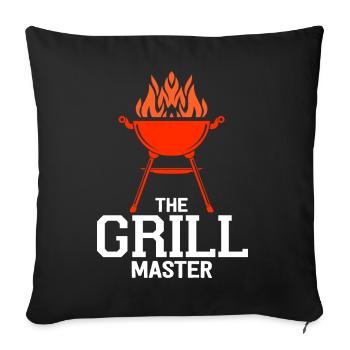Barbecue Grill BBQ Summer Fest Gift idea - Sofa pillowcase 17,3'' x 17,3'' (45 x 45 cm) - black - Front