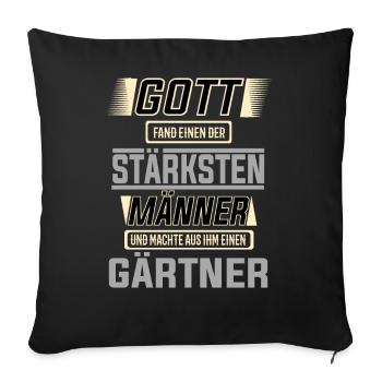 Gärtner, einer der stärksten Männer der Welt - Sofakissenbezug 45 x 45 cm - Schwarz - Vorne
