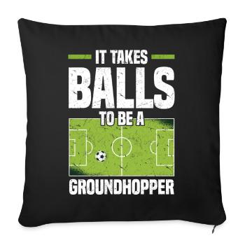 Groundhopping Gift Idea | Football Stadium Sports - Sofa pillowcase 17,3'' x 17,3'' (45 x 45 cm) - black - Front