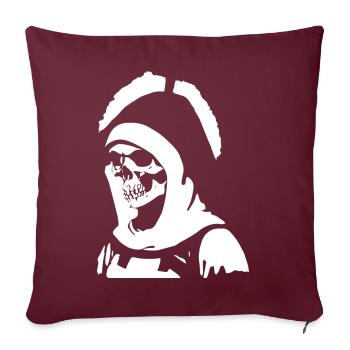 Erkunde das Unbekannte mit dem faszinierenden Horror Nun, S - Sofakissenbezug 45 x 45 cm - Burgunderrot - Vorne