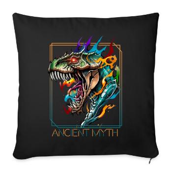 Dragon Head: A Tribute to Ancient Myths - Sofa pillowcase 17,3'' x 17,3'' (45 x 45 cm) - black - Front
