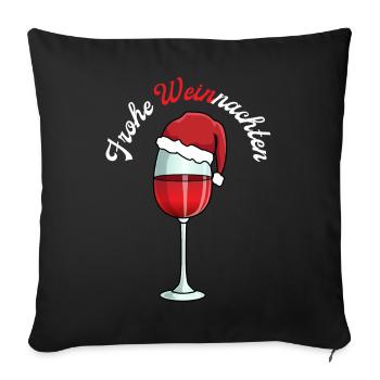 Frohe Weinnachten lustiges Weihnacht Design Frauen - Sofakissenbezug 45 x 45 cm - Schwarz - Vorne