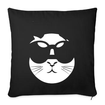 Funny Guinea Pig with Sunglasses Guinea Pigs - Sofa pillowcase 17,3'' x 17,3'' (45 x 45 cm) - black - Front