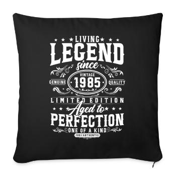 Legend Since 1985 Cadeau d’anniversaire vintage - Housse de coussin décorative 45 x 45 cm - noir - Devant