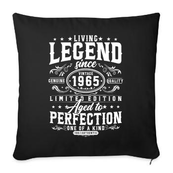 Légende depuis 1965 Cadeau d’anniversaire vintage - Housse de coussin décorative 45 x 45 cm - noir - Devant