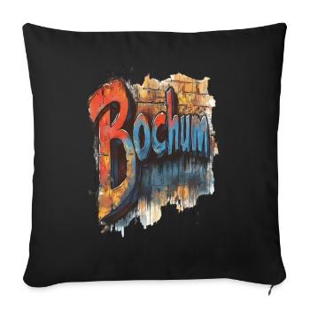 Bochum - Sofakissenbezug 45 x 45 cm - Schwarz - Vorne