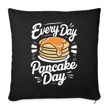 Pancakes Frühstück Essen Pancake - Sofakissenbezug 45 x 45 cm - Schwarz - Vorne