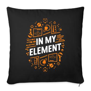 Chemiker Chemie Wissenschaft Atom Molecule - Sofakissenbezug 45 x 45 cm - Schwarz - Vorne