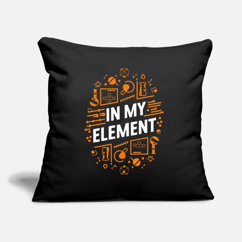 Chimiste Chimie Science Molécule d’atome Housse de coussin décorative 45 x 45 cm