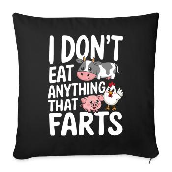 Végétarien Végétalien Végétarien Végétarien - Housse de coussin décorative 45 x 45 cm - noir - Devant