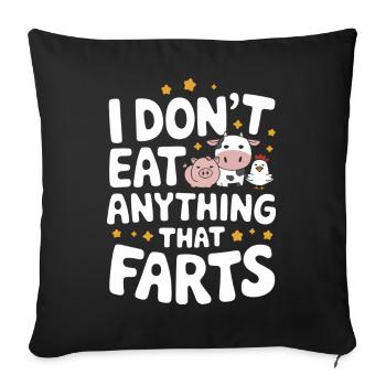 Végétarien Végétalien Végétarien Végétarien - Housse de coussin décorative 45 x 45 cm - noir - Devant