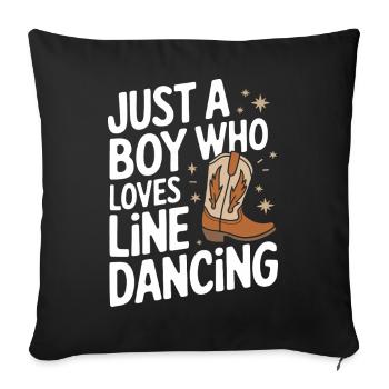 Danse en ligne Danseurs - Housse de coussin décorative 45 x 45 cm - noir - Devant