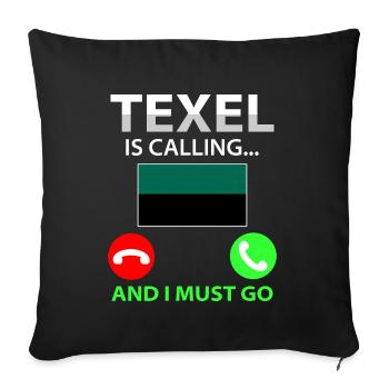 Texel appelle Holland Island - Housse de coussin décorative 45 x 45 cm - noir - Devant