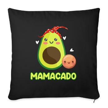 Mamacado Avocado Red Bandana Daughter Son - Sofa pillowcase 17,3'' x 17,3'' (45 x 45 cm) - black - Front