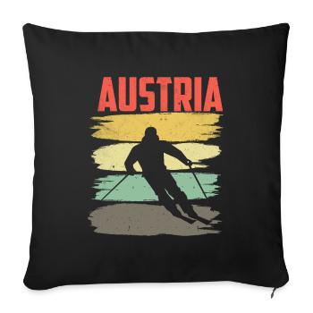 Austria - Sofa pillowcase 17,3'' x 17,3'' (45 x 45 cm) - black - Front