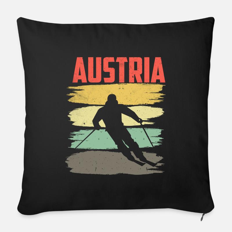 L'Autriche - Housse de coussin décorative 45 x 45 cm - noir