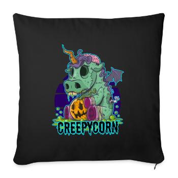 Zombie Unicorn Halloween Pumpkin Ghost Mummy - Sofa pillowcase 17,3'' x 17,3'' (45 x 45 cm) - black - Front