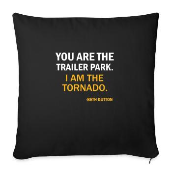 Yellowstone Dutton Ranch - Housse de coussin décorative 45 x 45 cm - noir - Devant