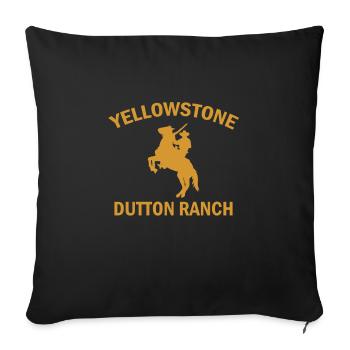 Yellowstone Ranch - Sofa pillowcase 17,3'' x 17,3'' (45 x 45 cm) - black - Front