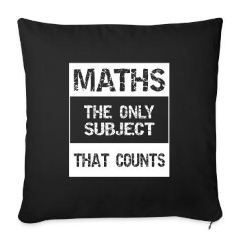 I love Maths - I love math - math teacher - Sofa pillowcase 17,3'' x 17,3'' (45 x 45 cm) - black - Front