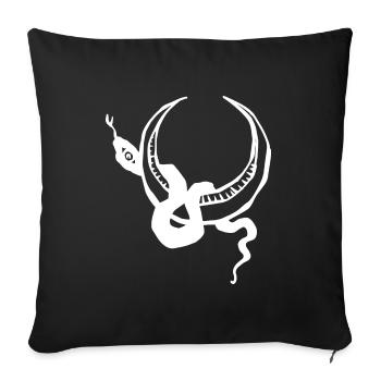 Schlange und Mond Halloween - Sofakissenbezug 45 x 45 cm - Schwarz - Vorne