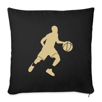 Basketball Player Silhouette - Sofa pillowcase 17,3'' x 17,3'' (45 x 45 cm) - black - Front