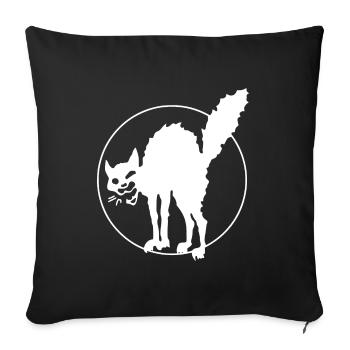 Anarchie-Katze - Sofakissenbezug 45 x 45 cm - Schwarz - Vorne