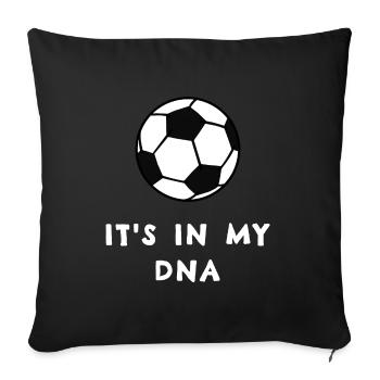 Football: c'est dans mon ADN - Housse de coussin décorative 45 x 45 cm - noir - Devant