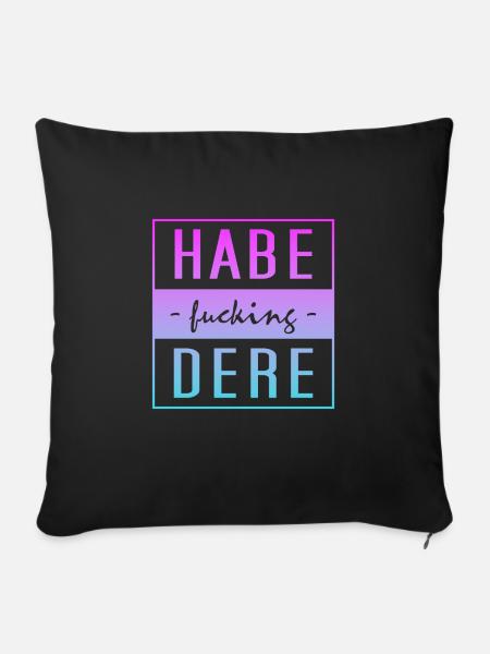 Habe Dere - Sofakissenbezug 45 x 45 cm - Schwarz
