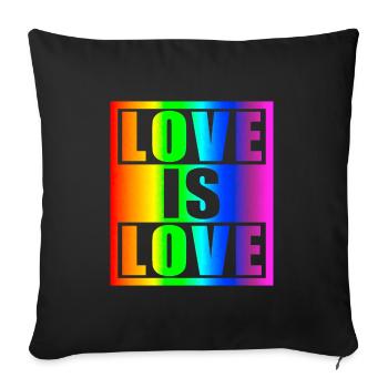 Love is love - Sofakissenbezug 45 x 45 cm - Schwarz - Vorne
