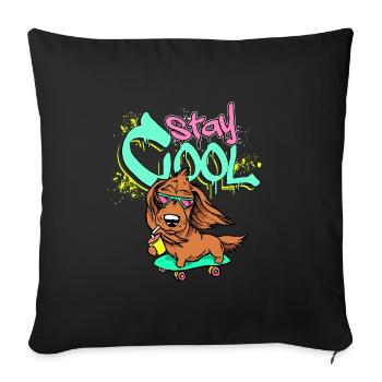 Stay Cool! - Sofa pillowcase 17,3'' x 17,3'' (45 x 45 cm) - black - Front