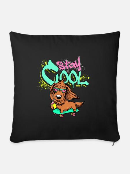 Stay Cool! - Sofa pillowcase 17,3'' x 17,3'' (45 x 45 cm) - black
