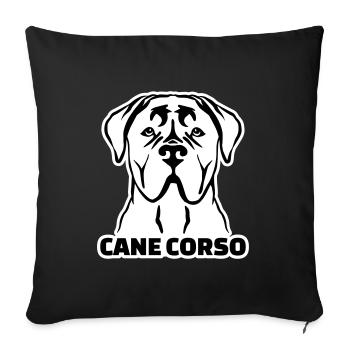 Cane Corso - Sofakissenbezug 45 x 45 cm - Schwarz - Vorne