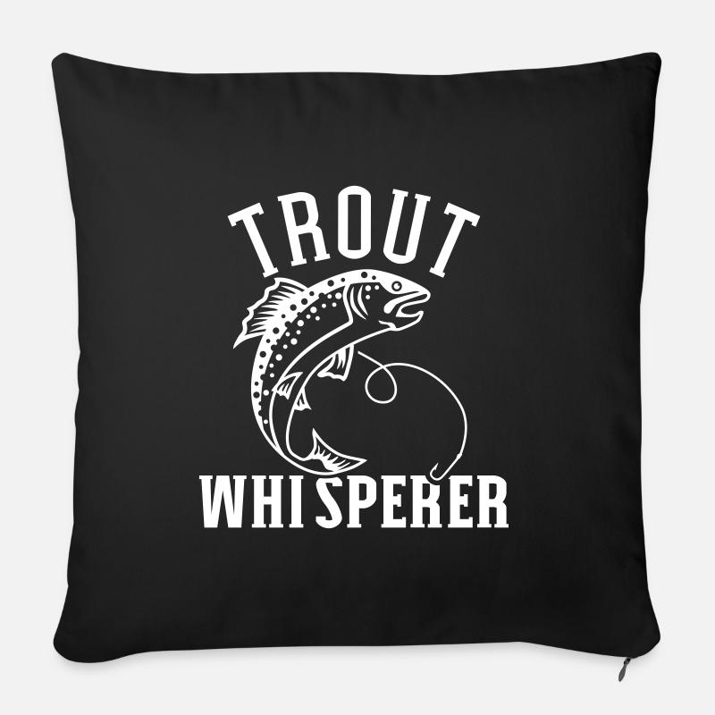 Trout - Sofa pillowcase 17,3'' x 17,3'' (45 x 45 cm) - black