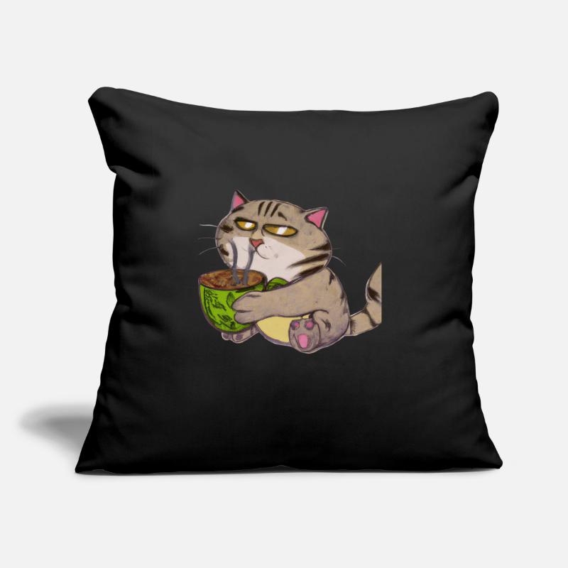 Cat is drinking a coffee Sofa pillowcase 17,3'' x 17,3'' (45 x 45 cm)
