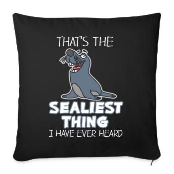 sceau - Housse de coussin décorative 45 x 45 cm - noir - Devant