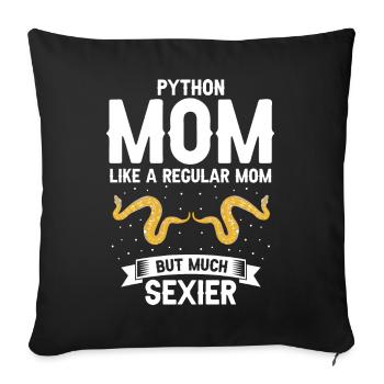 King python design pour les amateurs de serpents - Housse de coussin décorative 45 x 45 cm - noir - Devant