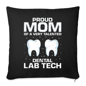Dental Clinic and Dental Laboratory Technician Designs - Sofa pillowcase 17,3'' x 17,3'' (45 x 45 cm) - black - Front