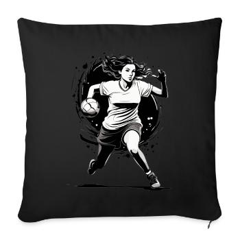 Handball player streetwear Iconic style - Sofa pillowcase 17,3'' x 17,3'' (45 x 45 cm) - black - Front