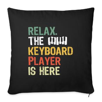 Clavier Claviériste Piano Musique Pianiste - Housse de coussin décorative 45 x 45 cm - noir - Devant