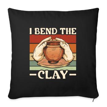 Poterie I Bend The Clay Ceramics - Housse de coussin décorative 45 x 45 cm - noir - Devant