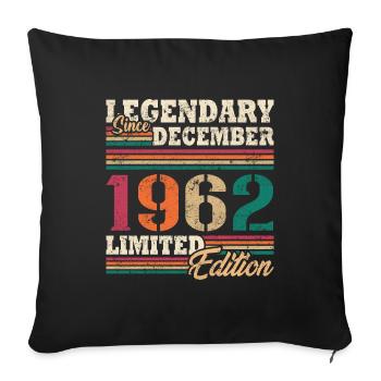 Légendaire Décembre 1962 édition limitée - Housse de coussin décorative 45 x 45 cm - noir - Devant