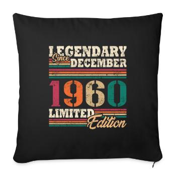 Légendaire Décembre 1960 édition limitée - Housse de coussin décorative 45 x 45 cm - noir - Devant