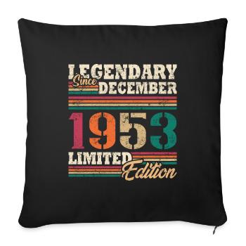 Légendaire Décembre 1953 édition limitée - Housse de coussin décorative 45 x 45 cm - noir - Devant