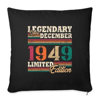 Legendary December 1949 limited edition - Sofa pillowcase 17,3'' x 17,3'' (45 x 45 cm) - black - Front