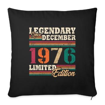 Légendaire Décembre 1976 édition limitée - Housse de coussin décorative 45 x 45 cm - noir - Devant