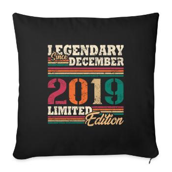 Legendary December 2019 limited edition - Sofa pillowcase 17,3'' x 17,3'' (45 x 45 cm) - black - Front