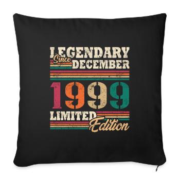 Légendaire Décembre 1999 édition limitée - Housse de coussin décorative 45 x 45 cm - noir - Devant