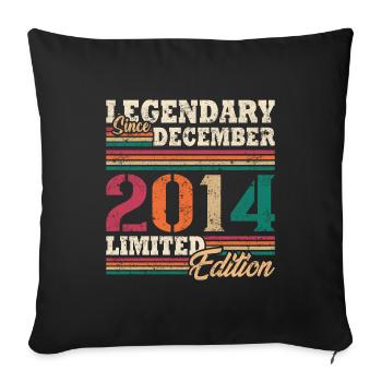 Légendaire Décembre 2014 édition limitée - Housse de coussin décorative 45 x 45 cm - noir - Devant