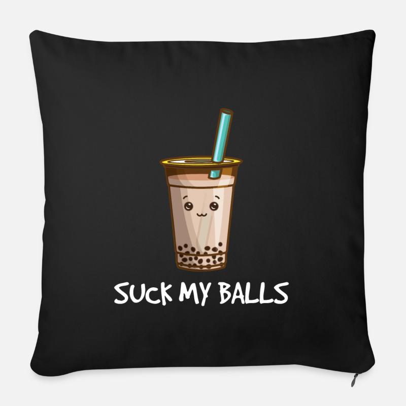Suck My Balls - Sofakissenbezug 45 x 45 cm - Schwarz